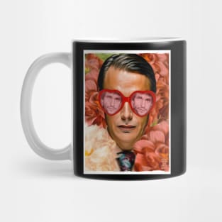 Flower Hannibal with Will Graham Heart Glasses Mug
